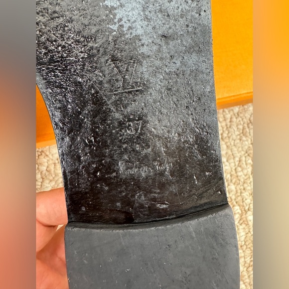 Louis Vuitton Brown Canvas Love Logo Slide Flats Size 37 - Picture 12 of 12